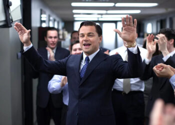 Mary Cybulski/Paramount Pictures Leonardo DiCaprio in 'The Wolf of Wall Street,' his fifth film with Martin Scorsese
