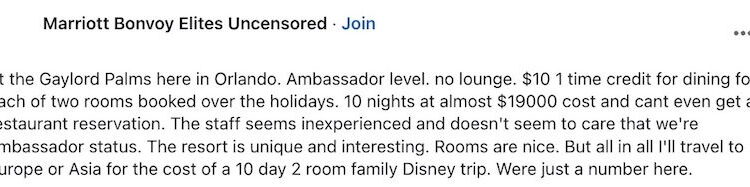 Marriott Manager Doesn't Care About Status, "Gross" Elites Aren't Royals