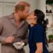 Harry and Meghan share a kiss on the show