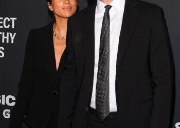 Meghan and Prince Harry are seen together on the red carpet before being handed Humanitarian of the Year awards in New York in October for their online safety campaigns. They have praised a social media ban in Australia and have long advocated for children's online safety and have been critical of AI