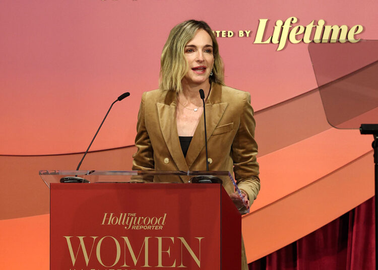 Molly McNearney speaks onstage during The Hollywood Reporter Women In Entertainment Presented By Lifetime at The Beverly Hills Hotel on December 03, 2025 in Beverly Hills, California.