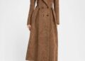 Paisley Wool Laced Long Trench Coat