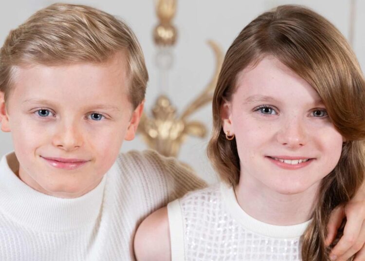 Vanessa von Zitzewitz / Palais Princier de Monaco Prince Jacques and Princess Gabriella of Monaco in a portrait released for their 11th birthday on Dec. 10, 2025