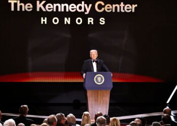 president donald trump speaking at the 2025 kennedy center honors