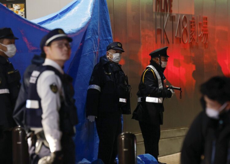 Police in Japan arrest a suspect in stabbing at an entertainment complex
