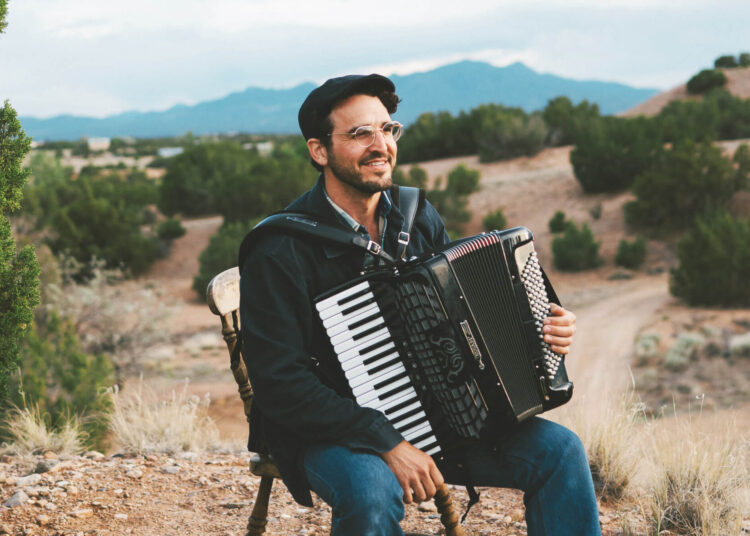 Jordan Wax, outside his home in Santa Fe, New Mexico