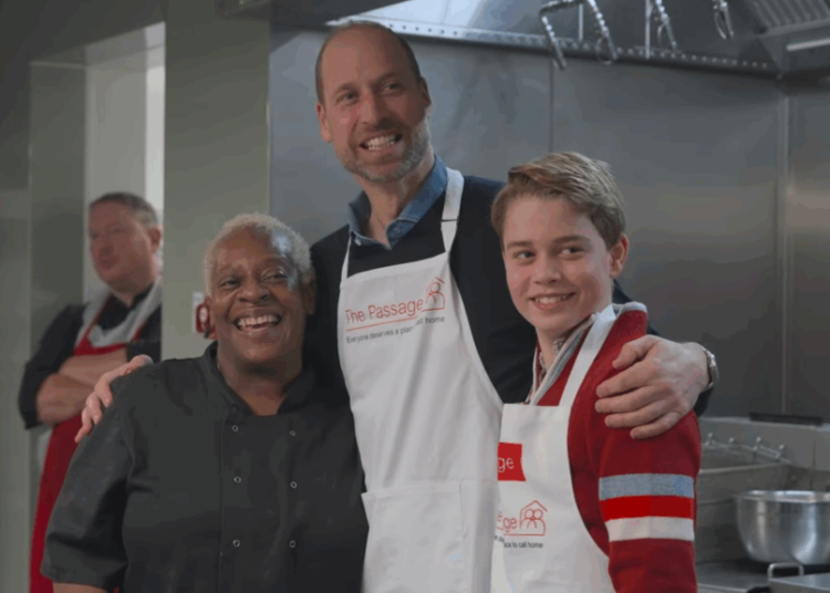 Prince George and Prince William at The Passage