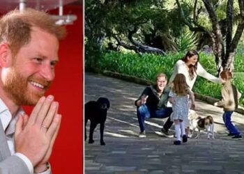 Prince Harry's kids open their presents on Christmas Eve rather than Christmas Day, a source claims. MEGA;ARCHWELL