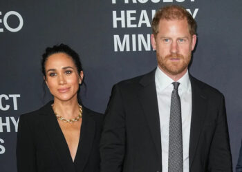 NEW YORK, NEW YORK - OCTOBER 09: (L-R) Meghan, Duchess of Sussex and Prince Harry, Duke of Sussex, attend the Project Healthy Minds 3rd Annual Gala at Spring Studios on October 09, 2025 in New York City. (