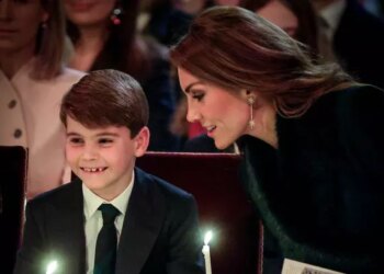 Louis and Kate at the carol service