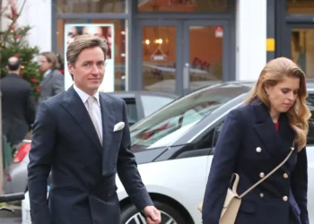 Princess Beatrice and husband Edo head to the pub to celebrate after the christening of their daughter Athena