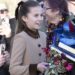 Princess Charlotte, ten, put on a confident display as she chatted with well-wishers on December 25