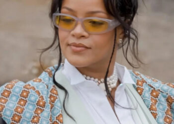 Rihanna at the Dior Homme Menswear show