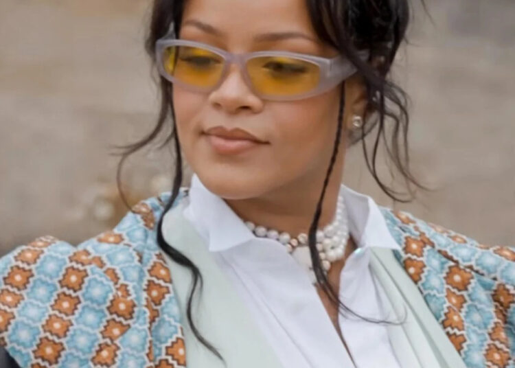 Rihanna at the Dior Homme Menswear show