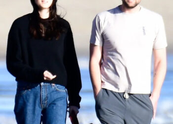 Romy and Jake Reiner were seen walking on a beach in Malibu, Calif., on Monday. London Entertainment for NY Post