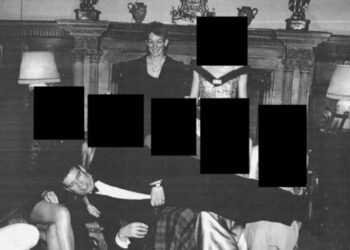 BEST QUALITY AVAILABLE Undated handout photo issued by the US Department of Justice of a photograph appearing to show Andrew Mountbatten-Windsor reclining across the laps of five people has been released in the latest tranche of Epstein files. He appears to be smiling with his eyes closed and his head nearly resting on a woman's lap while Ghislaine Maxwell stands above peering and smiling in the undated picture. Issue date: Friday December 19, 2025. PA Photo. Photo credit should read: US Department of Justice/PA Wire NOTE TO EDITORS: This handout photo may only be used for editorial reporting purposes for the contemporaneous illustration of events, things or the people in the image or facts mentioned in the caption. Reuse of the picture may require further permission from the copyright holder.
