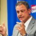 Nov 3, 2022; Kansas City, Missouri, USA; Kansas City Royals general manager J.J. Picollo talks with media during a press conference at Kauffman Stadium. Mandatory Credit: Jay Biggerstaff-Imagn Images