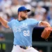 FILE - Kansas City Royals relief pitcher Jonathan Bowlan throws during the seventh inning of a baseball game against the against the Toronto Blue Jays, Sunday, Sept. 21, 2025, in Kansas City, Mo. (AP Photo/Charlie Riedel, File)