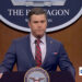 Saturday Night Live/YouTube Colin Jost as Pete Hegseth in the 'SNL' cold open