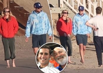 Somber Jake Reiner spotted on beach walk with girlfriend following parents Rob and Michele's tragic deaths