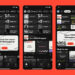 Three smartphone showing where you can find Wrapped 2025 in the Spotify app