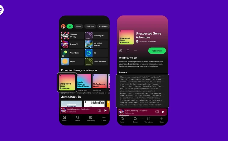 Spotify's Prompted Playlist feature