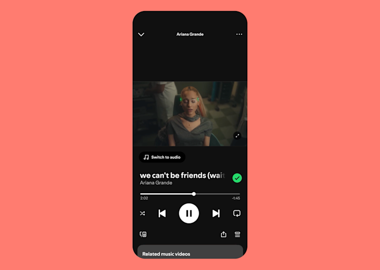 Music video in Spotify