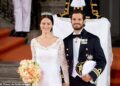 Prince Carl Philip of Sweden, and Princess Sofia of Sweden, pictured at their wedding ceremony at the Royal Chapel at the Royal Palace on June 13, 2015 in Stockholm, Sweden