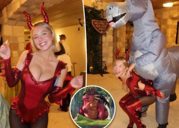 Sydney Sweeney dresses up a sexy dragon in 'Shrek'-themed Friendsiving