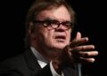 Garrison Keillor performs in 2010 at the Turlock Community Theatre.