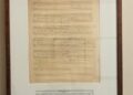 The musical score of “Shchedryk” by Mykola Leontovych in the Carnegie Hall concert venue. (Source: Ukrainian Institute)