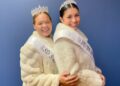 The 2025 South Dakota Snow Queen is, left, Katie Leadabrand of Watertown, who is standing with Junior Snow Queen Everleigh Kirk of Sisseton. Aberdeen Insider photo by Elisa Sand.