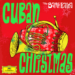 Album cover with a red background, featuring a French horn wrapped in a red Christmas mitten. Text reads Cuban Christmas and The Skarbonea in bold, stylized letters.