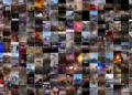 A collage shows dozens of screenshots from social media video of street takeover.