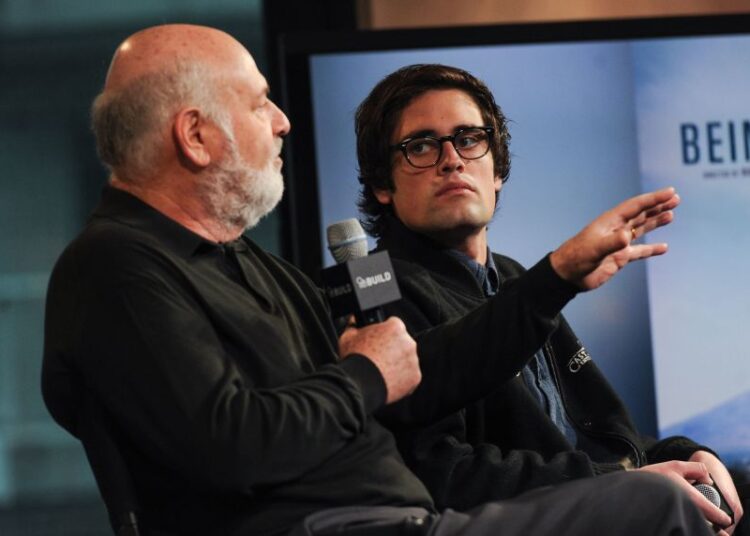 Director Rob Reiner, left, and his son Nick Reiner, right, attend AOL Build Presents: