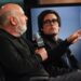 Director Rob Reiner, left, and his son Nick Reiner, right, attend AOL Build Presents: