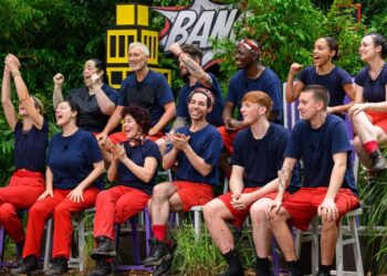 STRICT EMBARGO - NOT FOR USE BEFORE 22:15 GMT, 26 Nov 2025 - EDITORIAL USE ONLY Mandatory Credit: Photo by James Gourley/ITV/Shutterstock (15940606de) Bushtucker Trial, Rivals - Vogue Williams, Kelly Brook, Lisa Riley, Ruby Wax, Martin Kemp, Jack Osbourne, Tom Read Wilson, Eddie Kadi, Angry Ginge, Aitch, Alex Scott and Shona McGarty 'I'm a Celebrity... Get Me Out of Here!' TV show, Series 25, Show 11, Australia - 26 Nov 2025