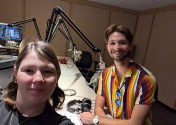 Asa Faust at KRCU Public Radio Station for Big Band Holiday Jukebox interview