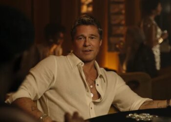 Pitt plays a washed-up race car driver in “F1 The Movie.”