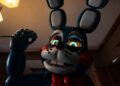 This image released by Universal Pictures shows Toy Bonnie, voiced by Matthew Patrick, in a scene from "Five Nights at Freddy's 2." (Ryan Green/Universal Pictures via AP)