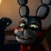 This image released by Universal Pictures shows Toy Bonnie, voiced by Matthew Patrick, in a scene from "Five Nights at Freddy's 2." (Ryan Green/Universal Pictures via AP)