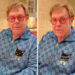 Elton John in his kitchen