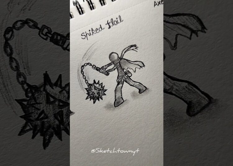 Drawing body with Bow ,flail, Axe✏️#howtodraw #drawing #art #artist #stickman