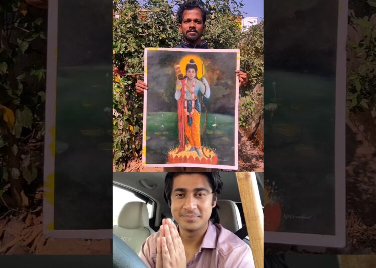 Painting kaisi lagi.. dosto #ytshorts #art #jayshriram #artist #painting #skeching #subscribe
