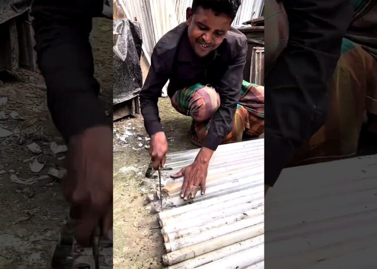 Waste Tube Light से Beautiful Showpiece ✨ | Viral Recycle Art #Shorts #art