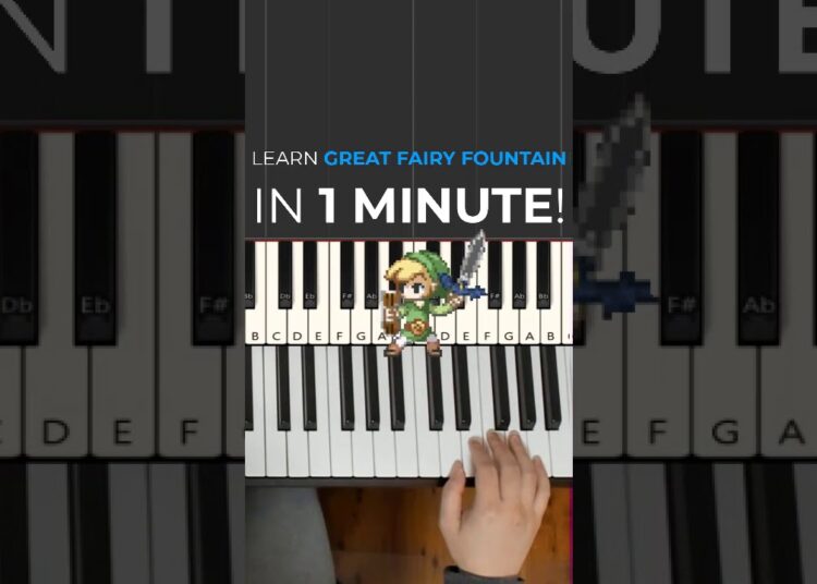 How to play Great Fairy Fountain on Piano in Under 1 Minute