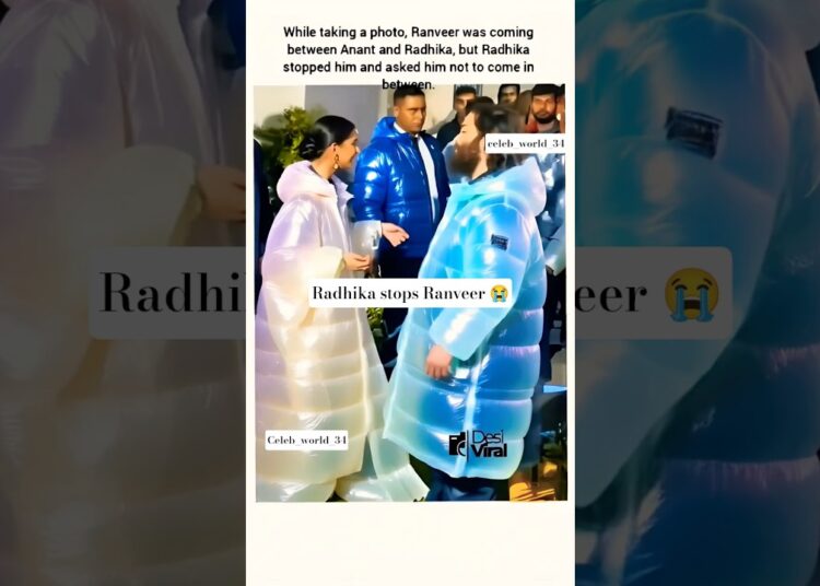 Ambani’s Radhika Merchant calls Ranveer Singh for Pic #trending #viral #shorts #celebrity #ytshorts