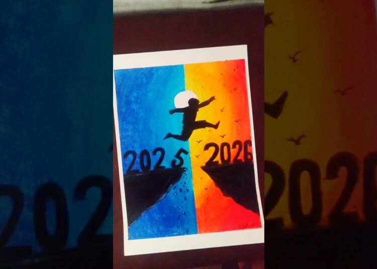happy new year 2026 | #drawing #art #youtubeshorts #viralshort #trending #trend #short #artist