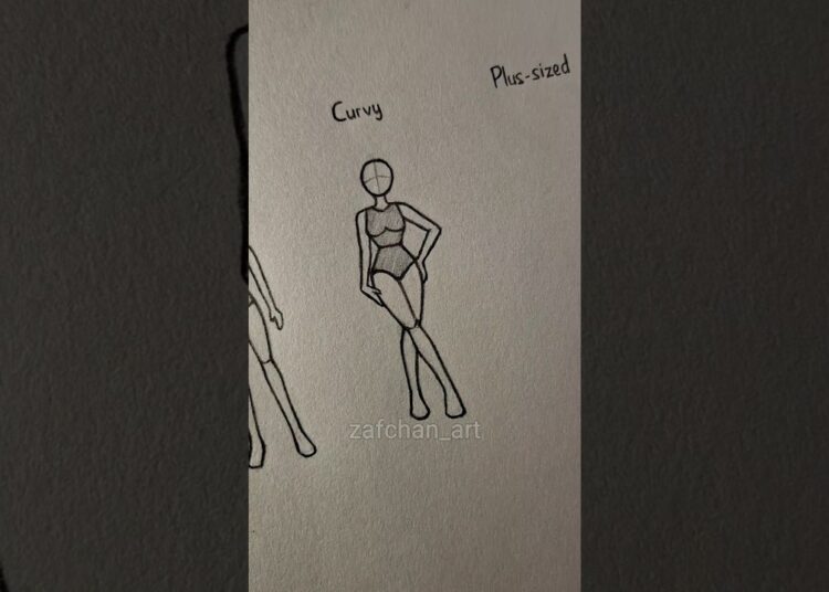 How to draw body in different shapes ✨️ #drawing #howtodraw #artist #sketch #shorts