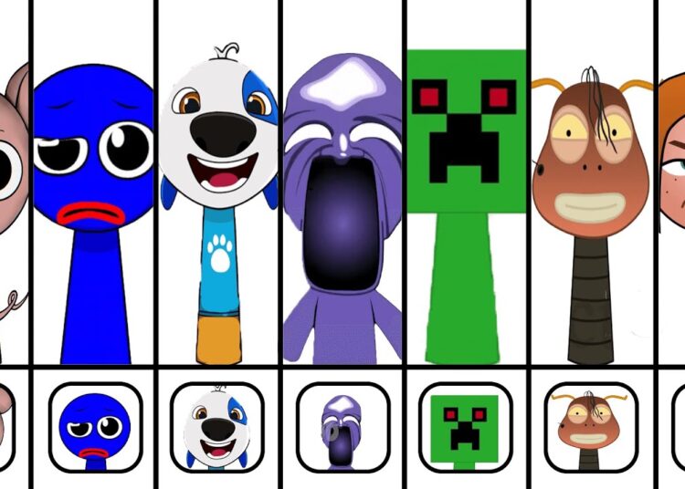 🔥 NEW Sprunki OCs Characters – Gossip Heather , Talking Hank , Minecraft , Aooni , Brown Larva